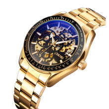 Relógios masculinos de luxo com engrenagens mecânicas resistentes à água relógios de marca no atacado automáticos